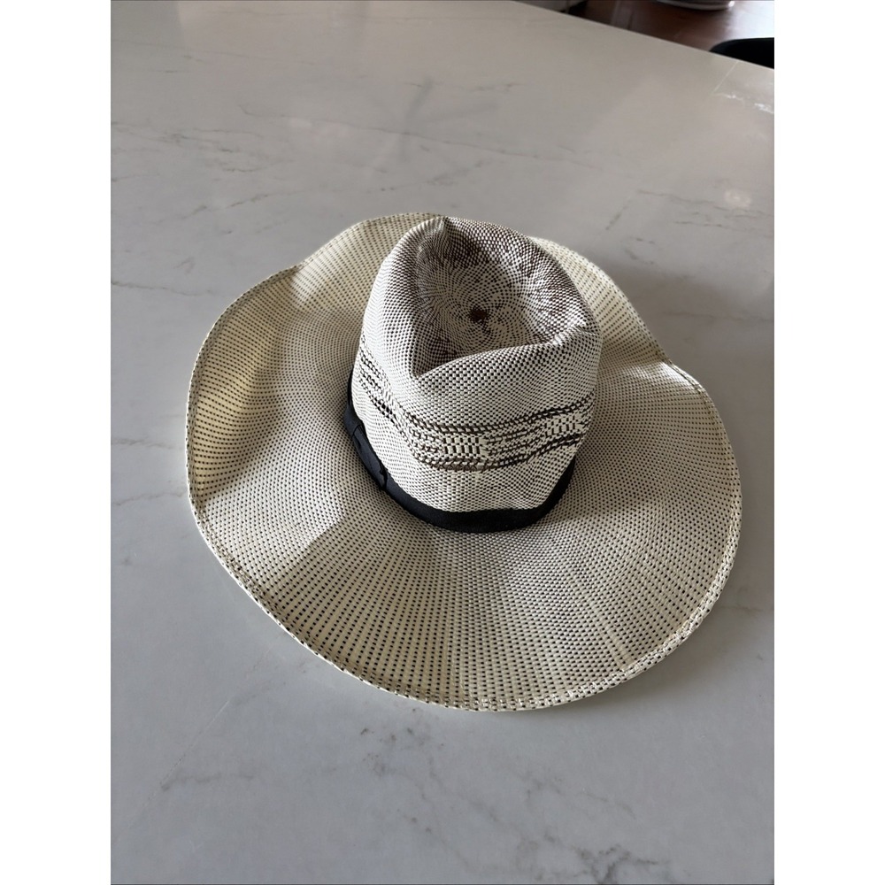 Serratelli Hat Co. Bullrider Straw Cowboy Hat 6 7/8 USA - READ